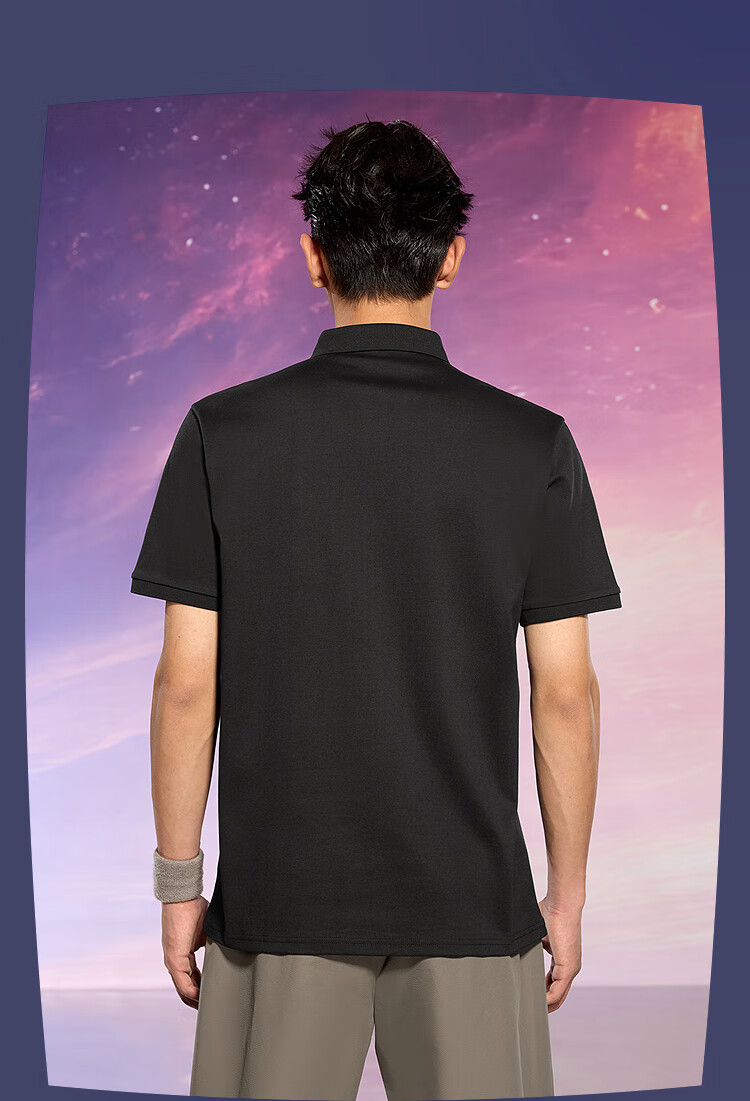 HLA Short-Sleeve Polo Shirt for Men, Three-Body Collaboration Series, Cool-Feeling Short Sleeves for Men in Summer 5