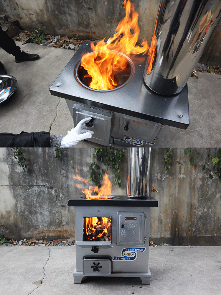 取暖柴火灶炉子家用农村新型室内无烟烧木柴煤炭新型便携移动户外特大