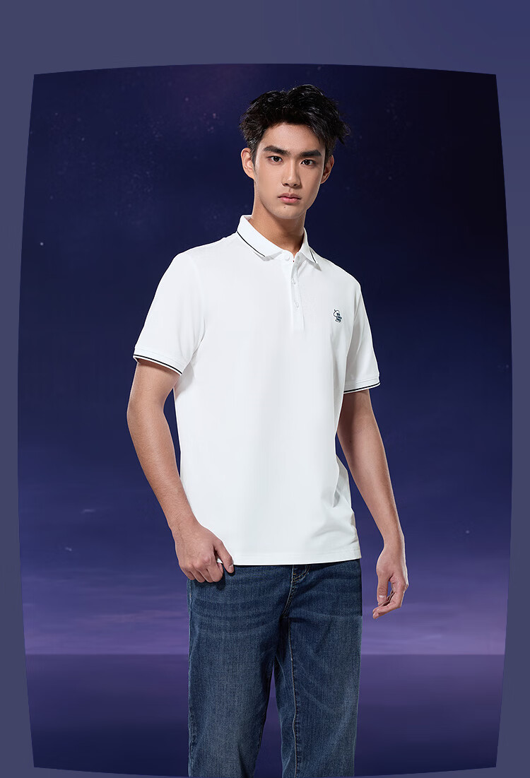 HLAHLA Men's Short Sleeve Polo Shirt Three-Body Collaboration Series Cool Quick-Dry Summer Short Sleeve 8