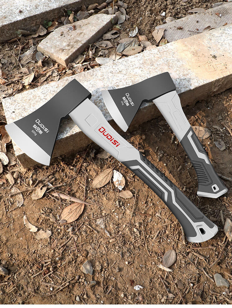 神器木工斧子野营工具厨房骨剁肉 进口包塑柄斧1000g【掉头】【图片