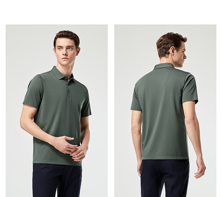 YOUNGOR Summer 2026 New Youth Business Casual Short-Sleeve Polo Shirt, Black, XL (Recommended for 150-165 Lbs) 11