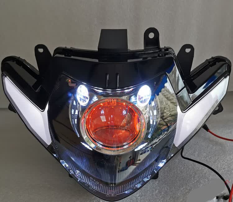 适用于铃木gsx250r改装大灯总成 gsx250双光透镜天使眼 恶魔眼配件