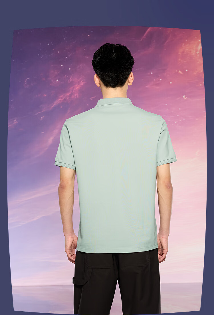 HLA Short-Sleeve Polo Shirt for Men, Summer Three-Body Collaboration Series, Cool-Feeling Men's Summer Wear 3