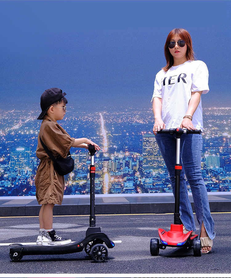 小米(mi)儿童电动滑板车三合一同款双轮脚踏平板代步车单脚溜溜车静音