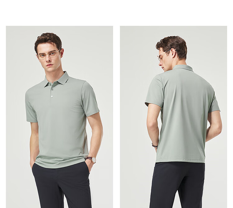 YOUNGOR Summer 2026 New Youth Business Casual Short-Sleeve Polo Shirt, Black, XL (Recommended for 150-165 Lbs) 13