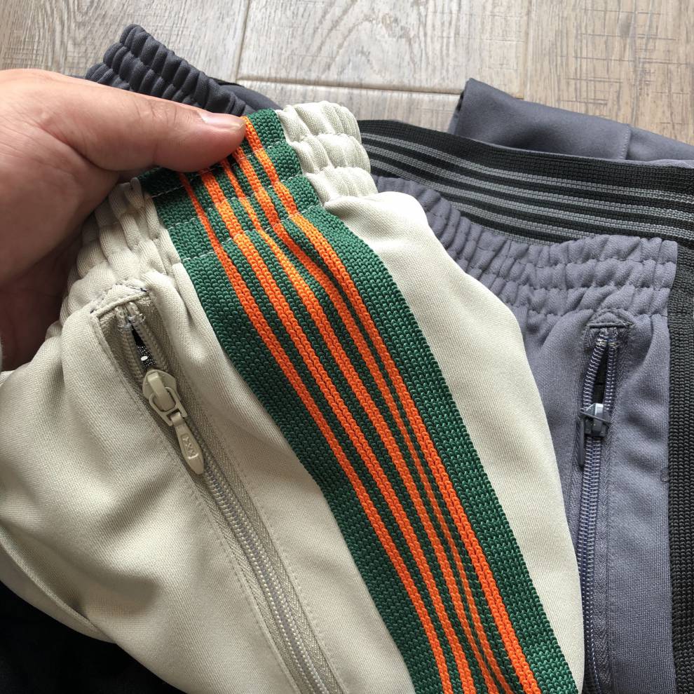 loosafandaaw needles蝴蝶裤春秋季织带rocky同款情侣运动休闲风裤子