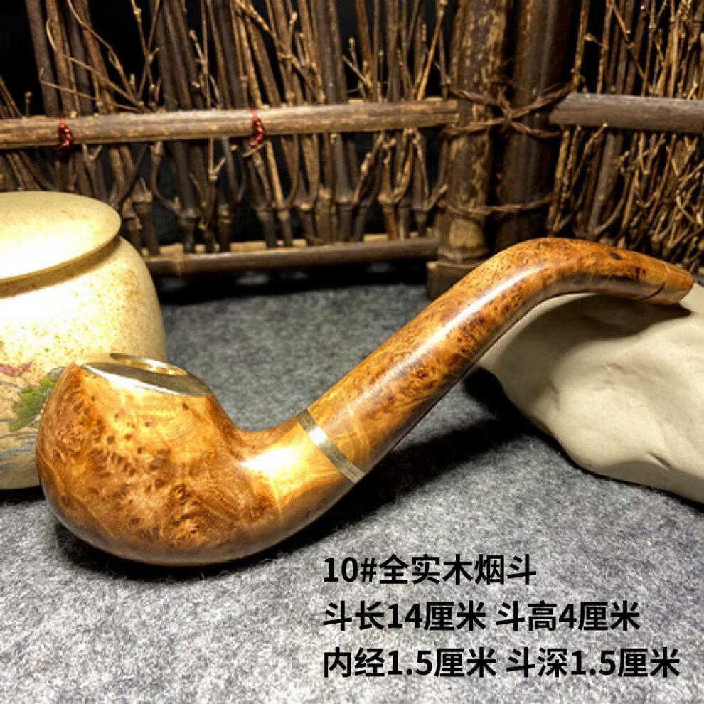 麻梨疙瘩烟斗老料满瘤花老式手工麻利烟袋斗树根弯直烟嘴国货之光 11