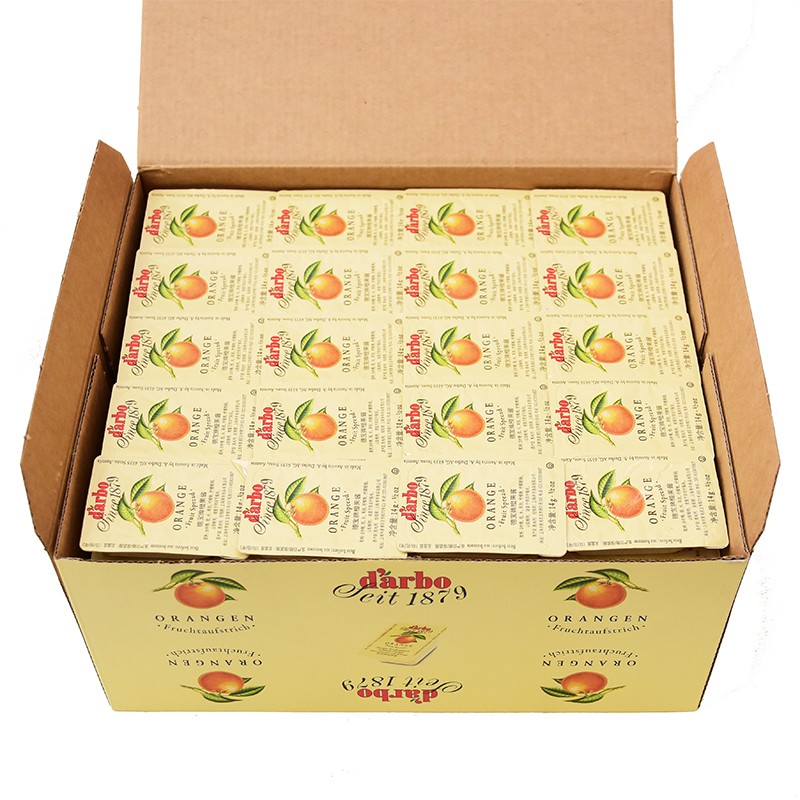 奥地利进口darbo德宝果橙果酱14g140粒橙子果酱酒店早餐飞机餐份装