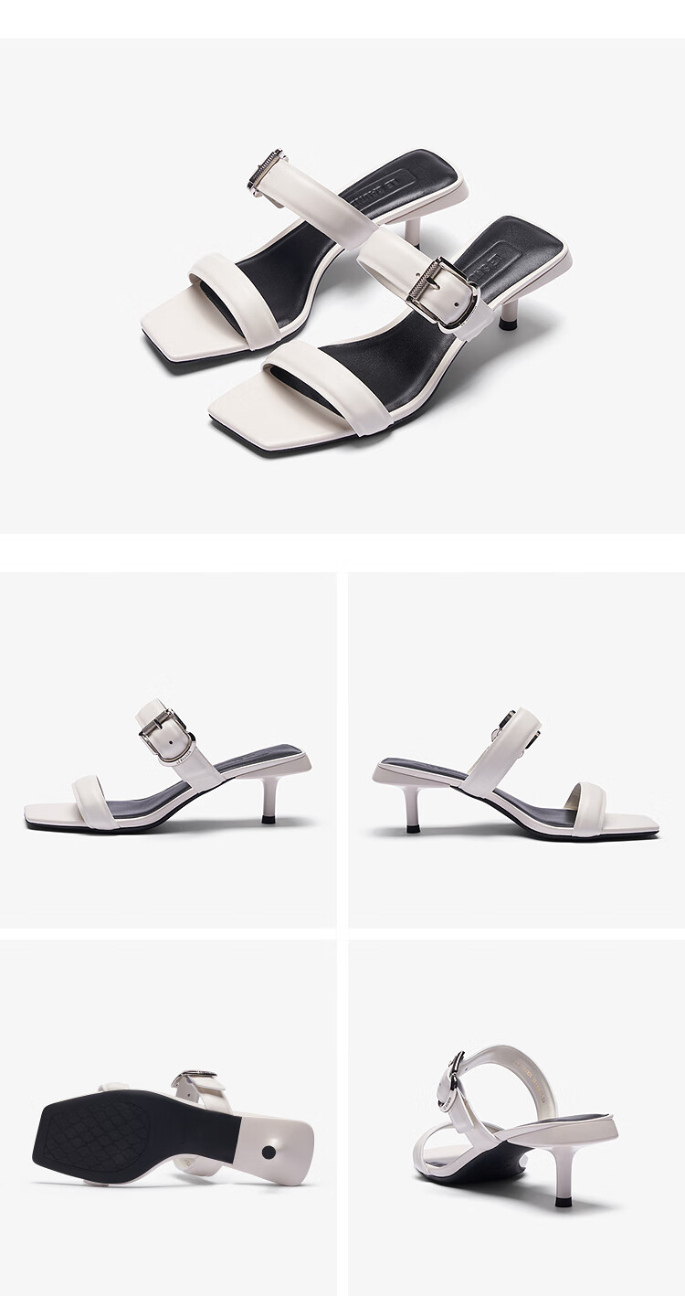 Laird Sand Aura Queen Women's Lambskin Open-Toe Slide Sandals 6M55001 Pear Blossom White OWK 36 8