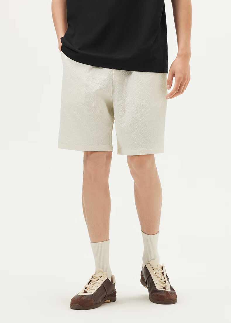 Gxgjeans Men's Bubble Yarn Basic Simple Loose Casual Shorts, New Summer 2025 Men's Style, Black, Size 170/M 7