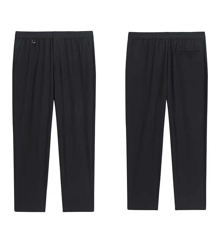 Peacebird Men's Casual Pants Four-Way Stretch Summer Lightweight Loose Tapered Sports Sweatpants Black 31 7