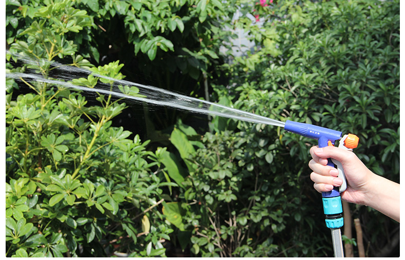 新比克斯多功能可调节喷水枪洗车家用高压水枪喷洒器ksab999灰色