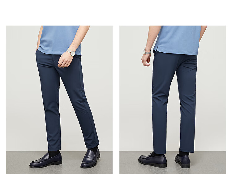 YOUNGOR [Cool Sun Protection] Men's Spring And Summer High-Elastic Business Casual Pants, Outdoor Slim-Fit Versatile Trousers 320126D 5