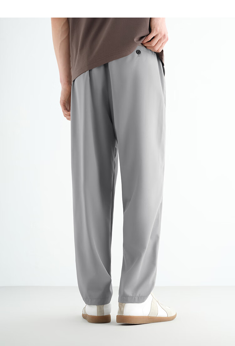 Peacebird Men's Casual Pants Four-Way Stretch Summer Lightweight Loose Tapered Sports Sweatpants Black 31 15
