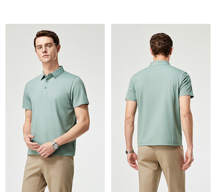 Youngor POLO Men's 2025 Summer Youth Business Casual Short Sleeve High-end POLO Shirt Navy Blue S 13