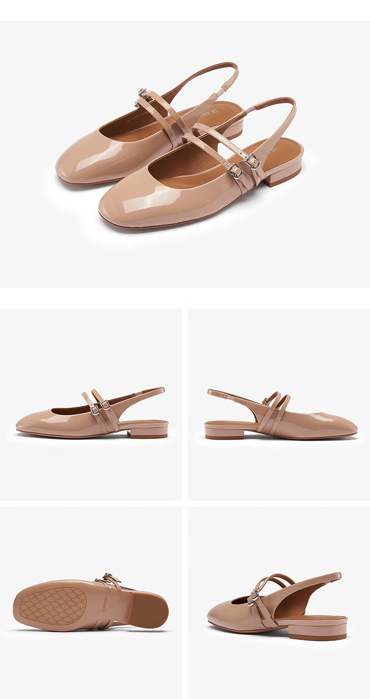 Laird & Dan [Happy Princess] 2026 Summer New Chunky Heel Mary Jane Sandals Women 19301 Milk Tea Apricot BEP 34 12