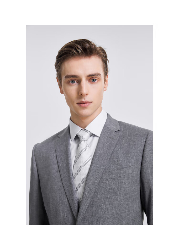 Youngor Men's Striped Business Suit Jacket High-End Wool Fabric Classic Elegant 220234D 11