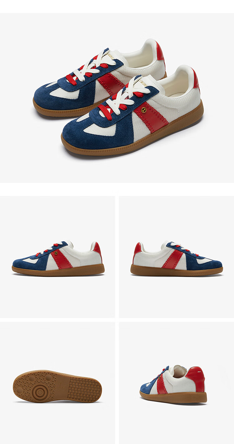 Le Saunda Casual Lace-Up Women's Shoes 6M23901 Almond White + Blue NAS 34 10