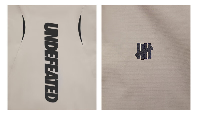 UNDEFEATED Five Stripes Official Winter New Water-Repellent Long Sleeve Hooded Outdoor Jacket Sand Color M 6
