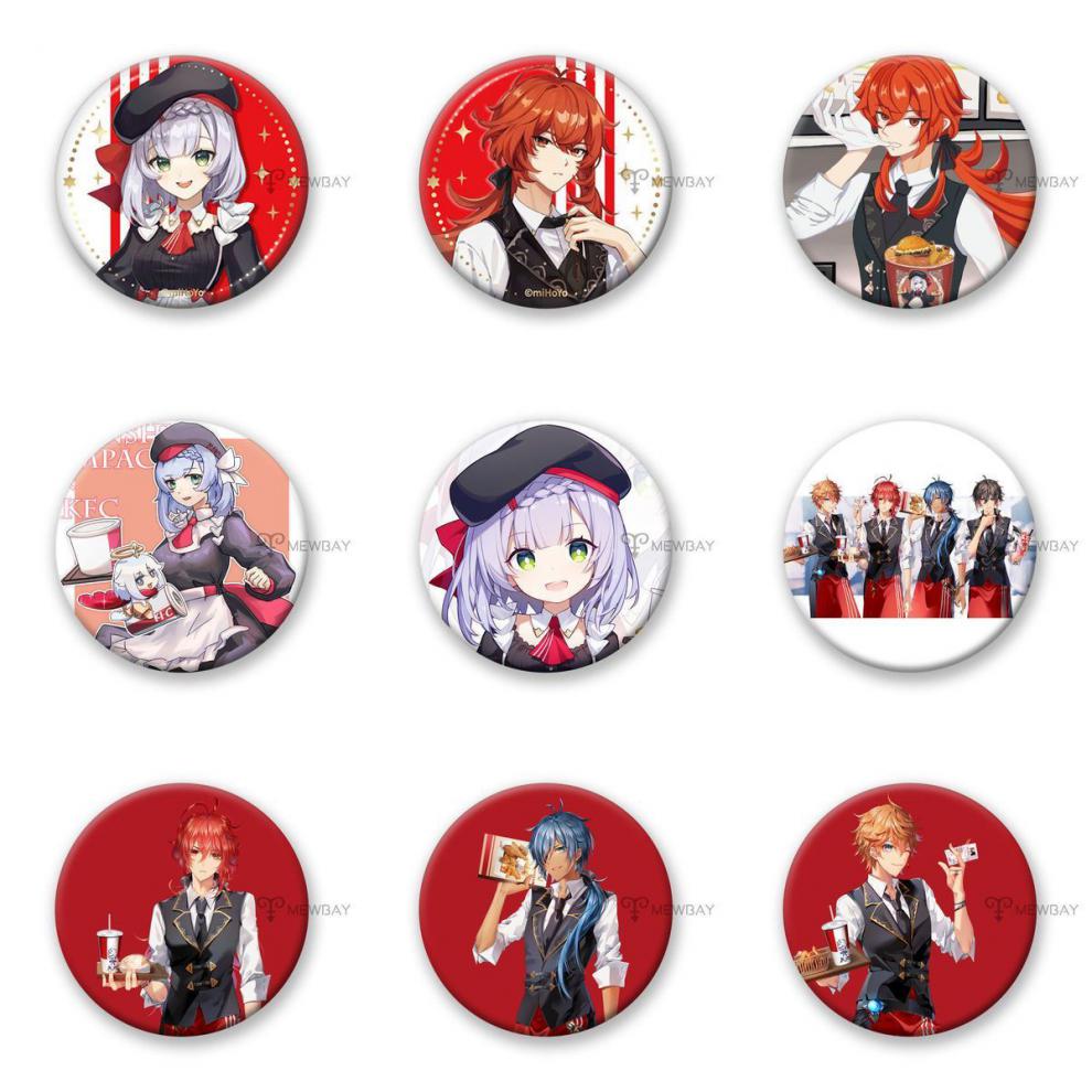 原神肯德基联动徽章原神kfc肯德基联动徽章异世寻味诺艾尔迪卢克钟离