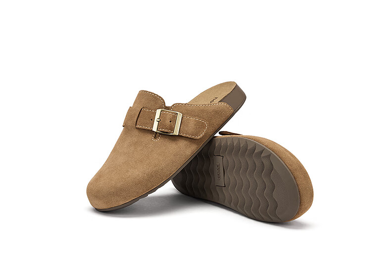 Hotwind Women's Open-Toe Birkenstock Style Slip-On Flat Shoes Casual Half Slippers Spring Autumn Vintage Versatile 9