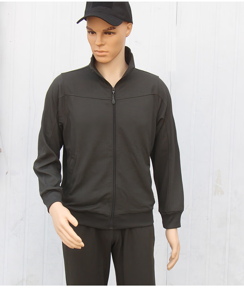 新式17长袖体能服训练服橄榄绿春秋体能服训练服运动套装 深绿色(上衣