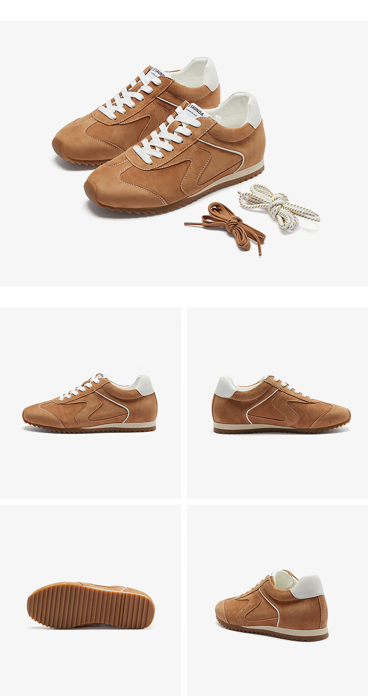 Lyle & Scott Casual Training Agan Shoes Mall Same Style Commuter Height Increasing Women's Shoes 19102 Rust Red BOS 38 10