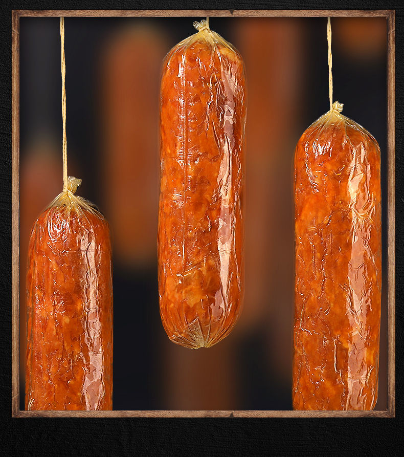 青岛老火腿400g手撕老式火腿肠纯腱子肉烟熏精肉开袋即食 老火腿【400