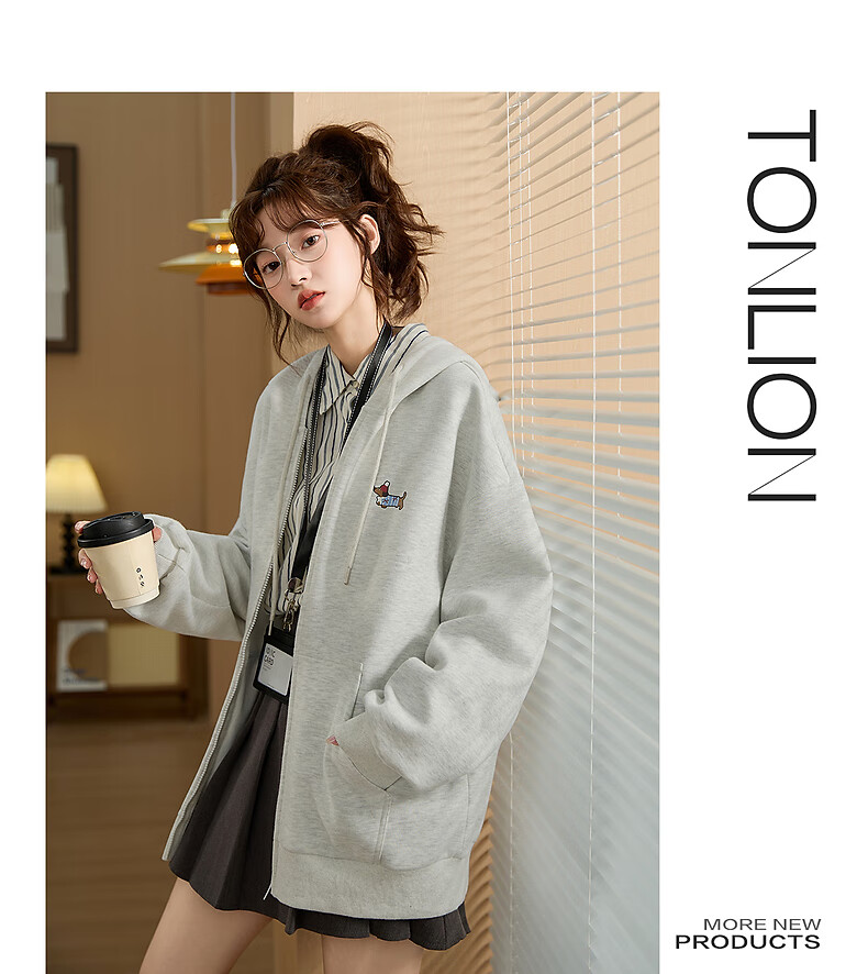 TonLion 2025 Autumn Women's Hooded Long Coat with Left Chest Detail 2