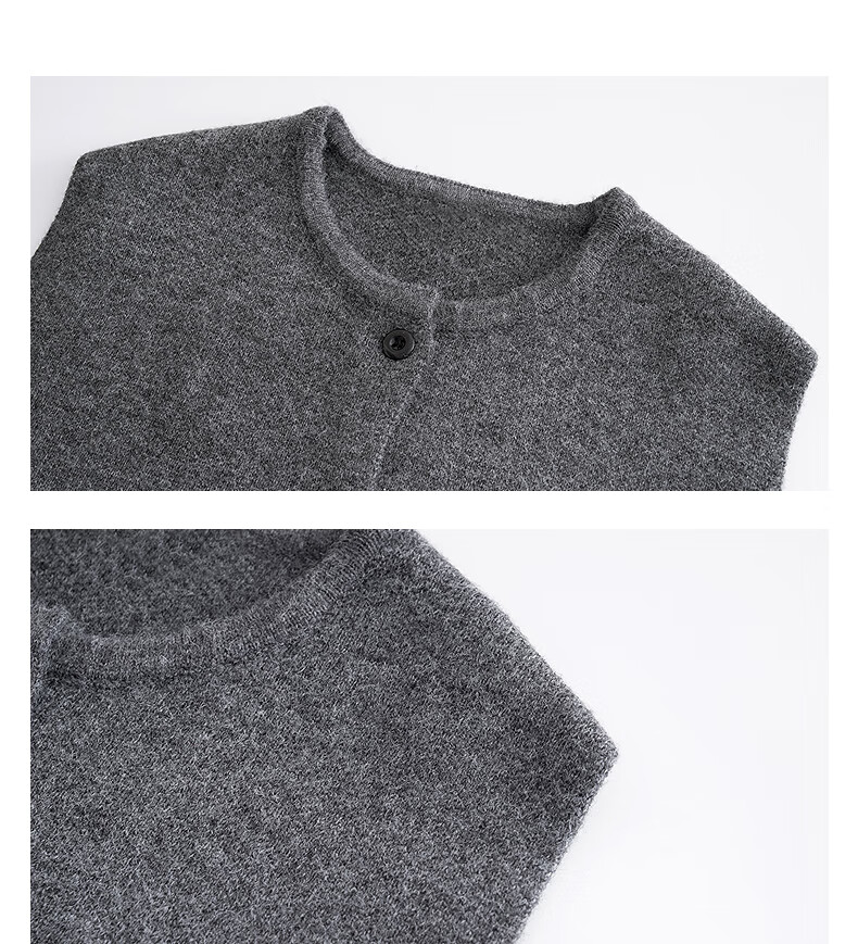 TonLion 2025 Autumn Winter Elegant Women's Crew Neck Cardigan Vest 12