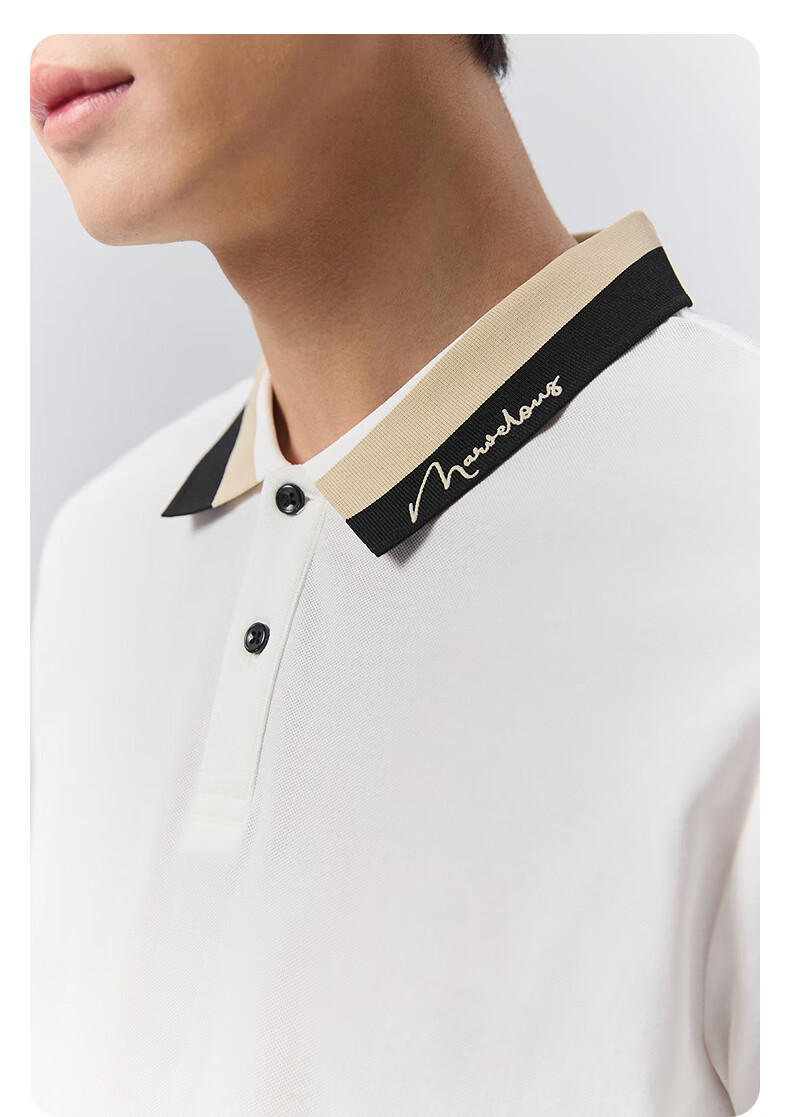 GXG Summer Men's Slim Fit Casual Simple Two-Tone Colorblock Comfortable Short Sleeve Polo Shirt 6