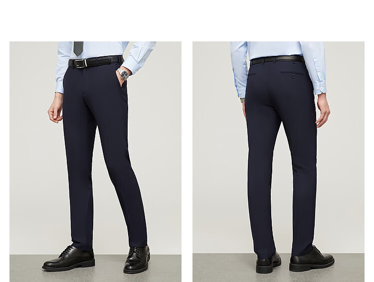 YOUNGOR Men's Dress Pants Autumn Style 230 Business Commute Machine Washable Wool Warm Work Suit Pants 220230A 2