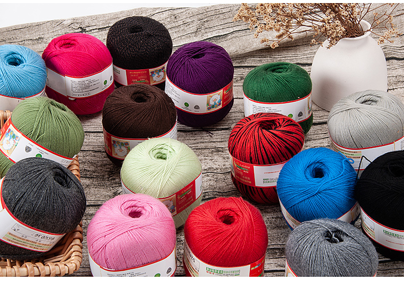 恒源祥纯羊毛手工编织diy成人儿童毛衣细毛线球机织开司米绒线团 622