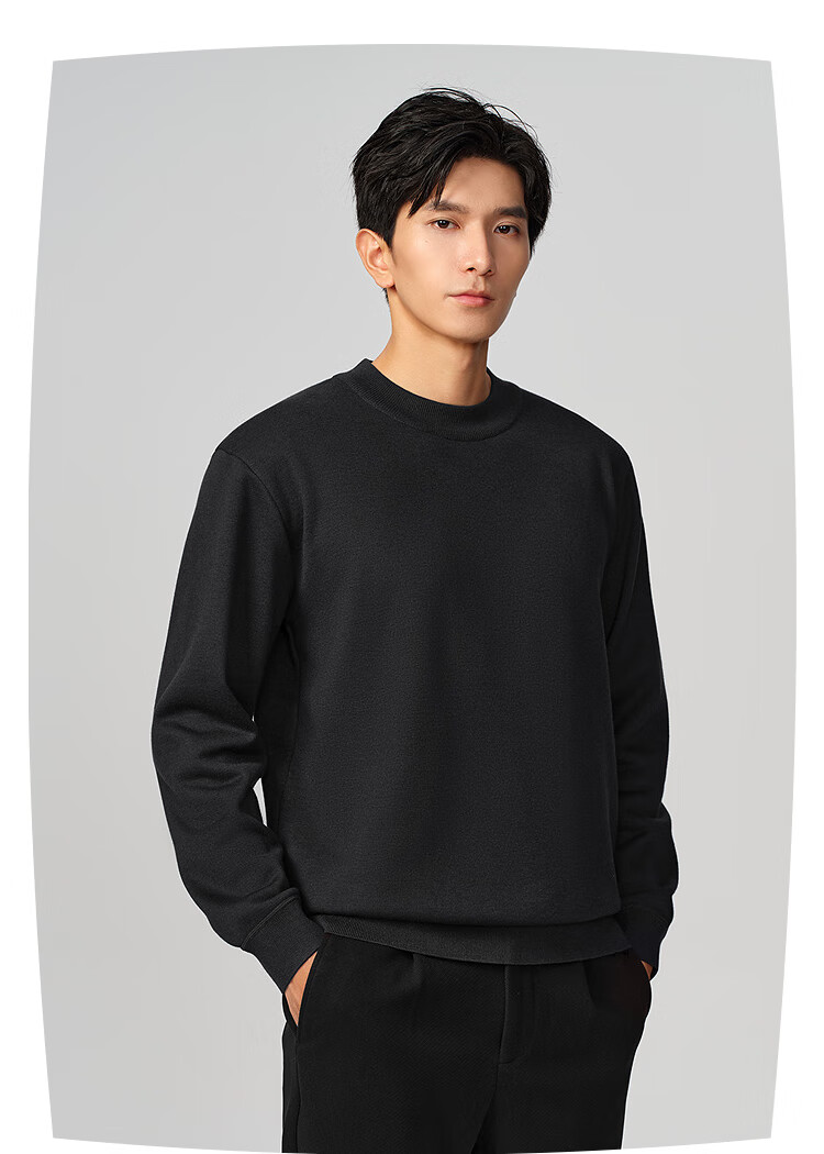 HLAHLA Men's Warm Knitted Sweater 25 Crew Neck Fleece Lined Thick Soft Winter Pullover 4