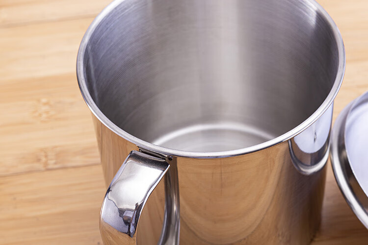 大茶缸子特大号304不锈钢大茶缸子超大号泡面碗带盖老式铁茶缸大水