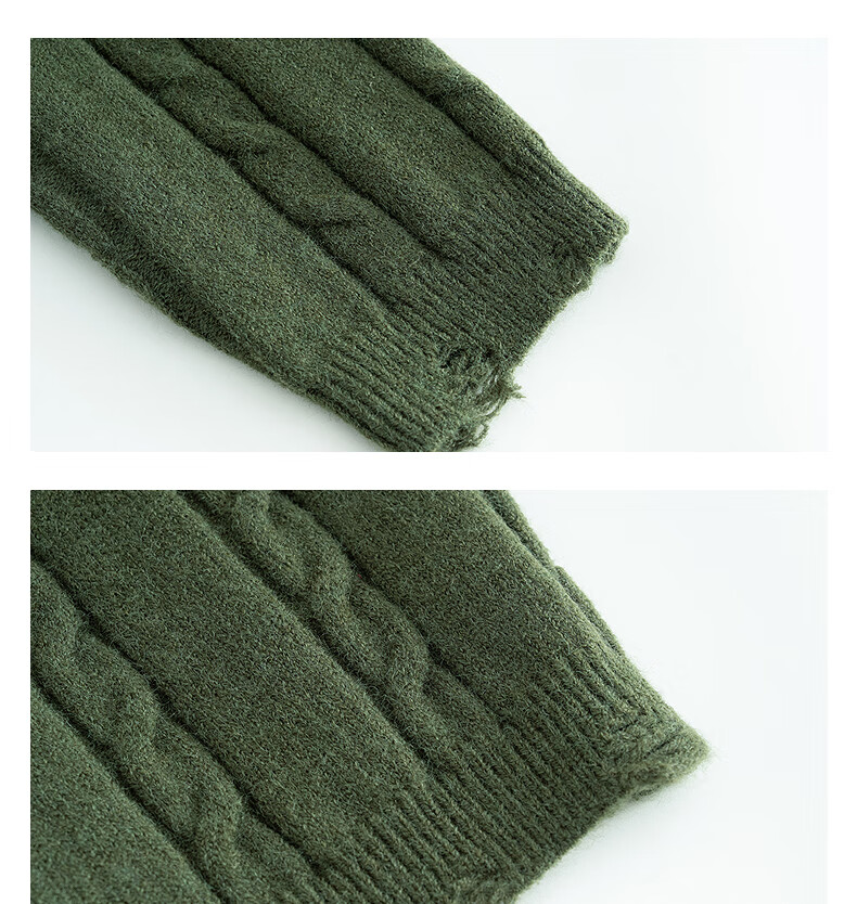TonLion 2025 Autumn Winter Women's Cable Knit Zipper Round Neck Cardigan 10