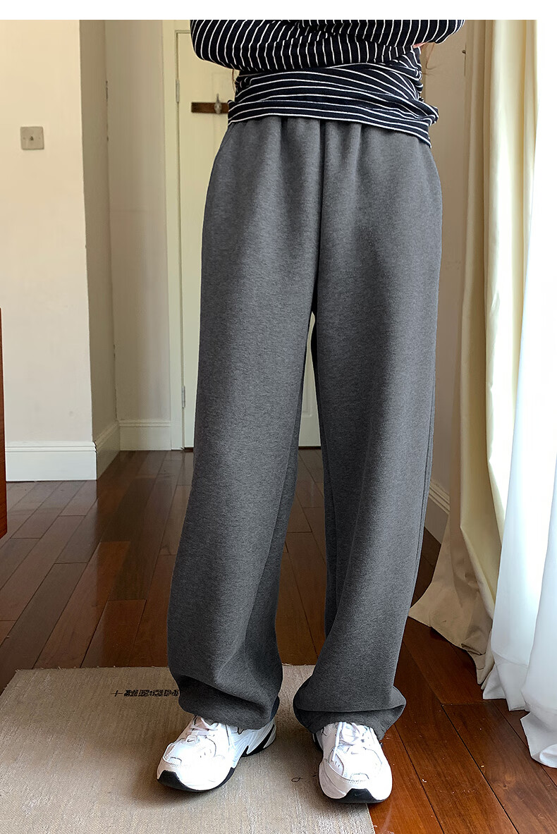 TonLion 2025 Winter Drawstring Jogger Fleece-Lined Women's Casual Straight-Leg Pants 8