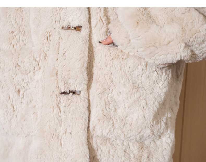 TonLion 2025 Winter Women's Stand Collar Faux Wool Long Coat 12