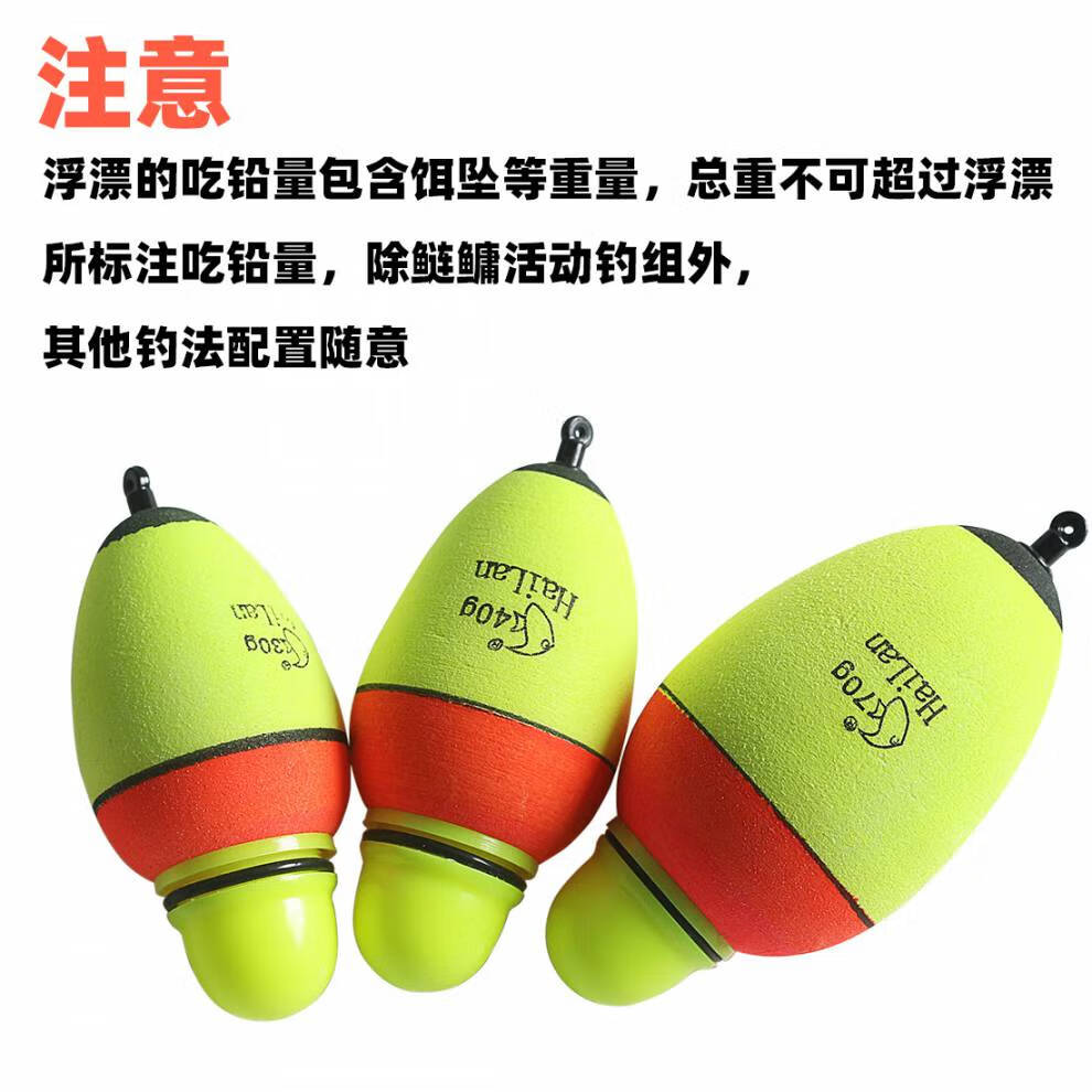 圣击eva双色电子阿波浮漂夜光大肚漂鱼漂鲢鳙 手竿远投海钓夜钓鱼 50