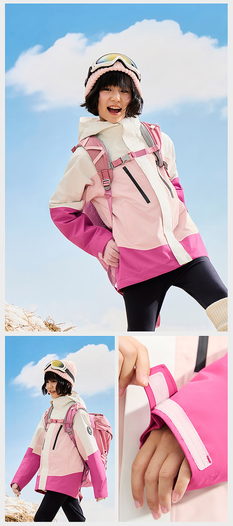 TOREAD Flagship Children's 3-In Jacket for Boys And Girls, Autumn And Winter Style, Warm Outerwear for Older Kids, Polar White, Size 150 26