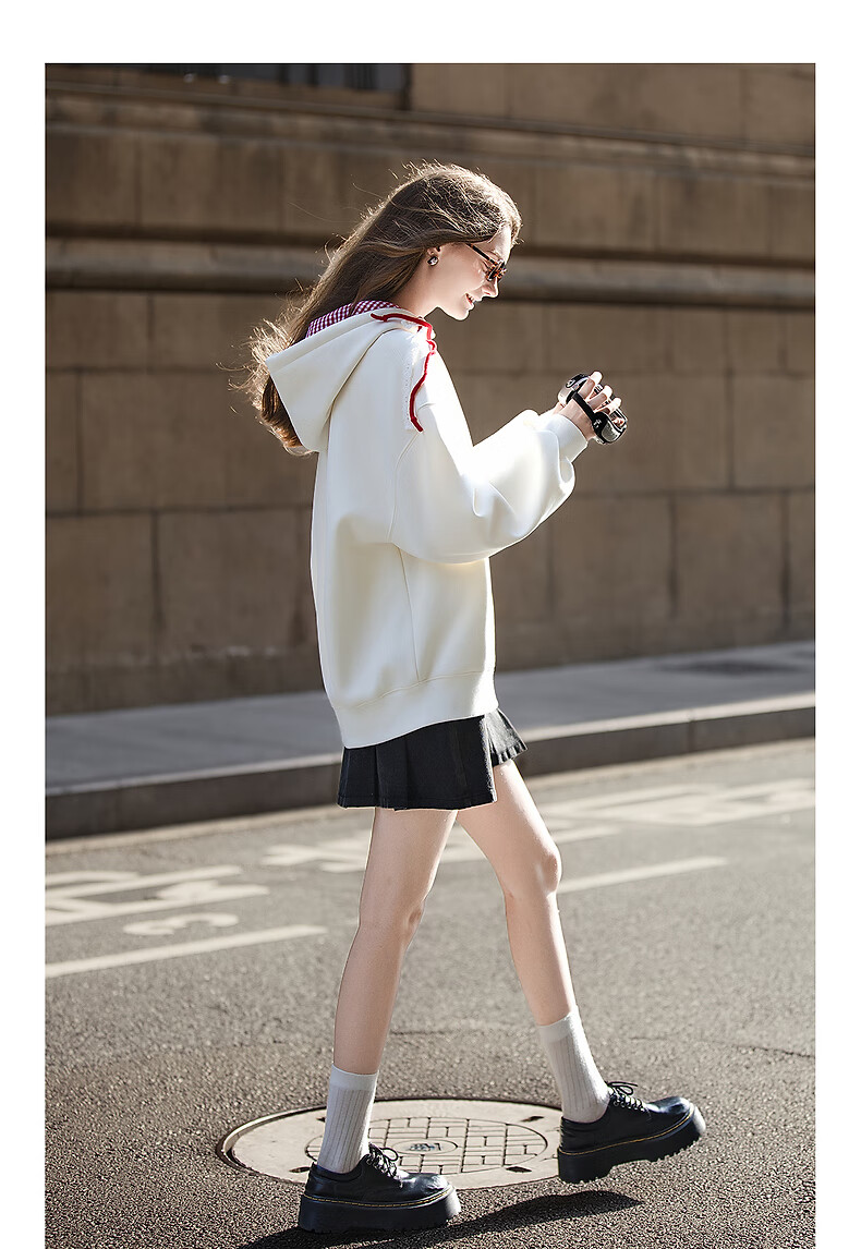 TonLion 2025 Autumn Women's Hoodie with Puppy Print Pullover Sweatshirt 3