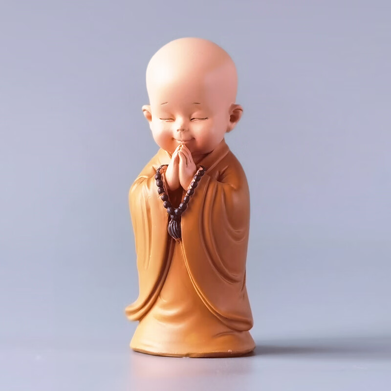 卫亮迷你慧能小和尚禅意摆件古风办公室茶桌面装饰中国风少林寺纪念品