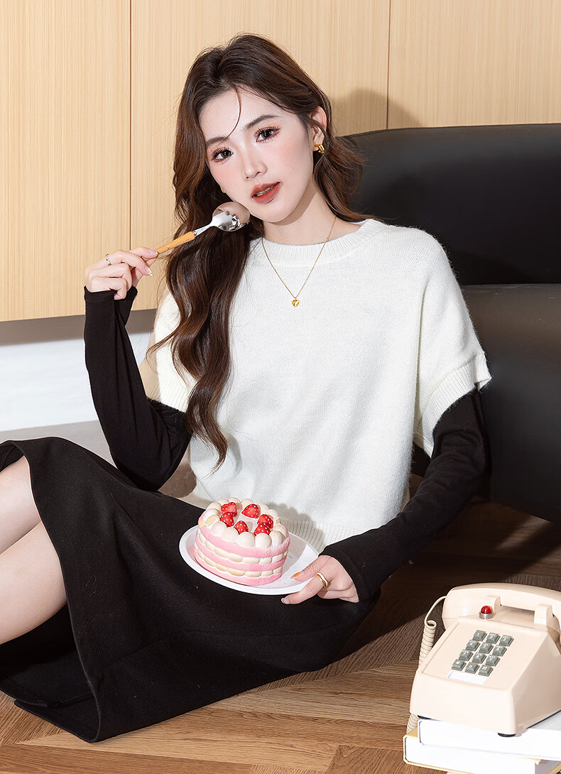 TonLion 2025 Autumn Winter Premium Minimalist Design Women's Crew Neck Pullover Vest 2