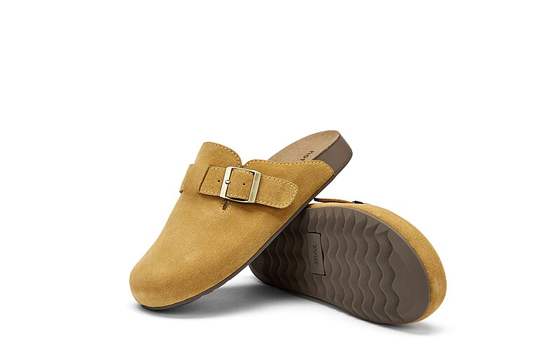 Hotwind Women's Open-Toe Birkenstock Style Slip-On Flat Shoes Casual Half Slippers Spring Autumn Vintage Versatile 14
