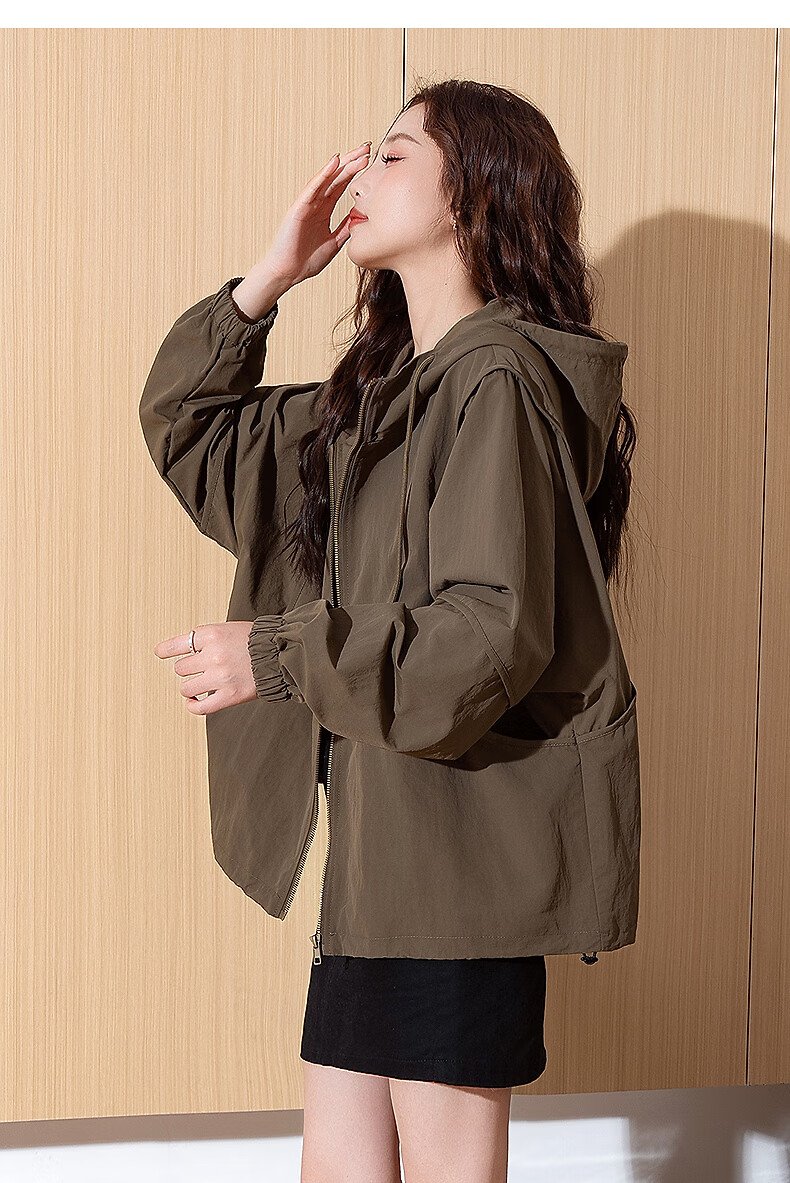 TonLion 2025 Autumn Women's Hooded Short Jacket 8
