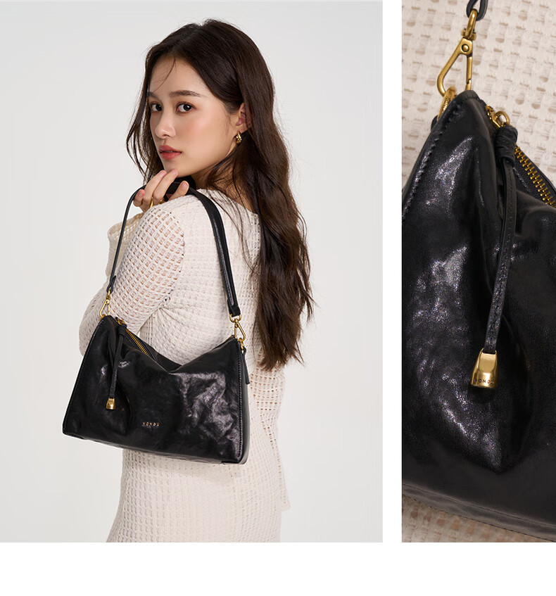 HONGU Women's Handbag, Vegetable Tanned Cowhide Leather Shoulder Bag, Large Capacity Crossbody Bag for Ladies, Birthday Gift for Girlfriend 6