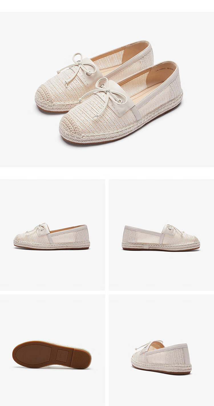 Laird Island Evening Breeze Round Toe Casual Flat Fisherman Shoes for Women 19902 Cream White OWF 38 16