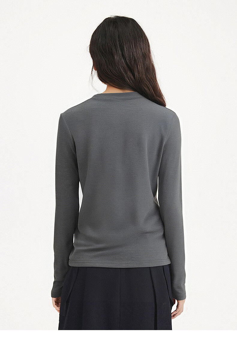 Hotwind Women's Long Sleeve T-Shirt 2025 Autumn New Casual Base Layer Long Tee 13