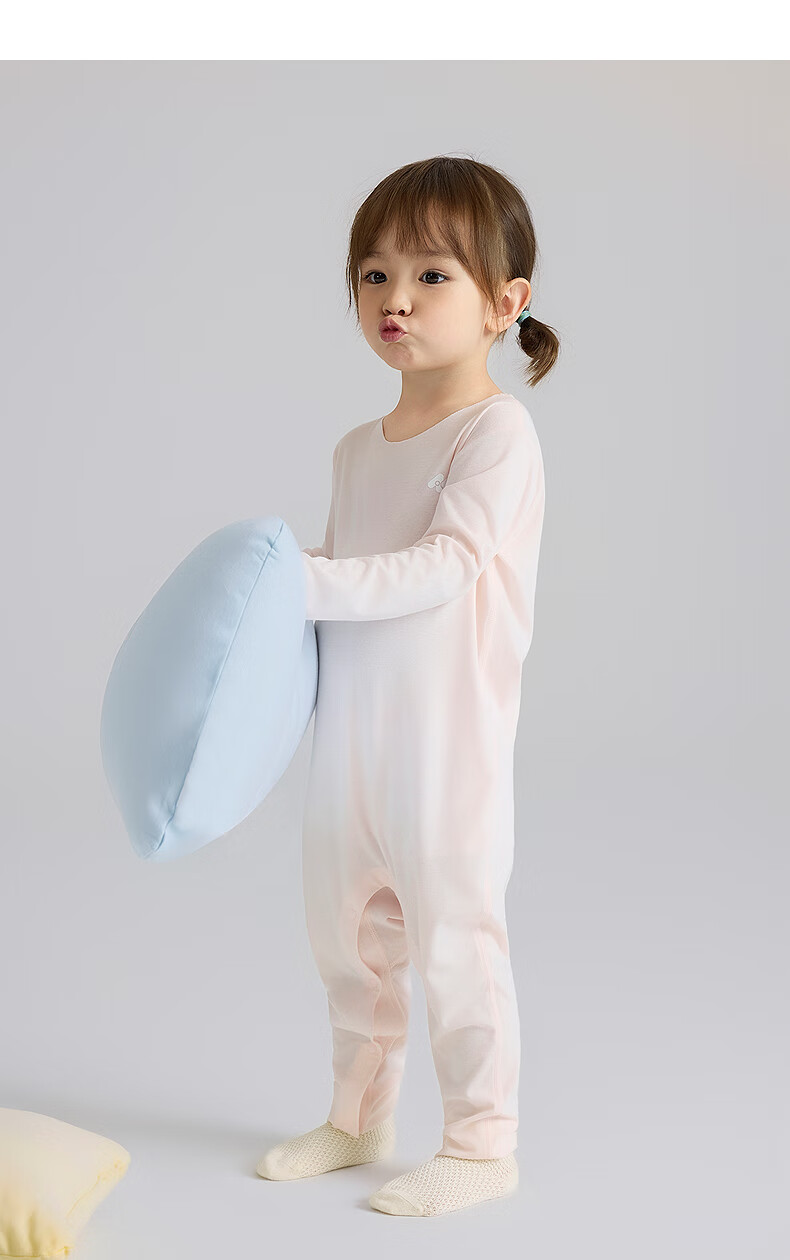 Aimer Baby Milk Leather Infant Long Sleeve Homewear Pajamas Romper Baby Crawling Suit Diagonal Jacquard - Vanilla White 66 6