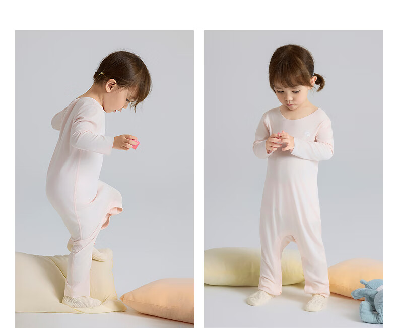 Aimer Baby Milk Leather Infant Long Sleeve Homewear Pajamas Romper Baby Crawling Suit Diagonal Jacquard - Vanilla White 66 7